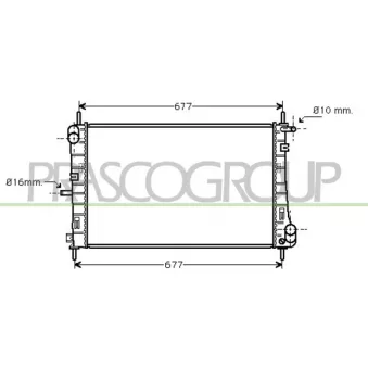 Radiateur, refroidissement du moteur PRASCO FD107R004