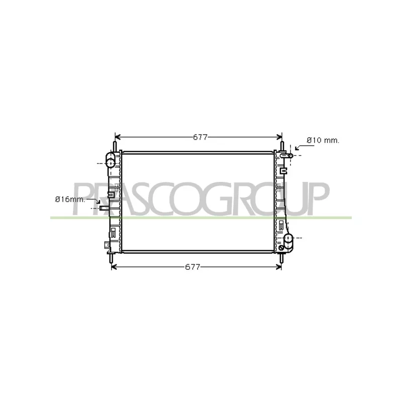 Radiateur, refroidissement du moteur PRASCO FD107R004