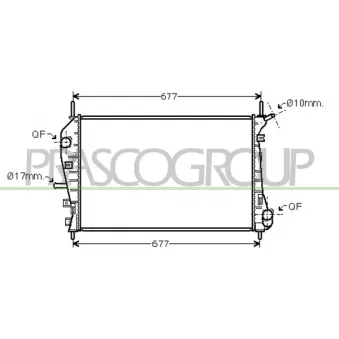 Radiateur, refroidissement du moteur PRASCO FD107R005