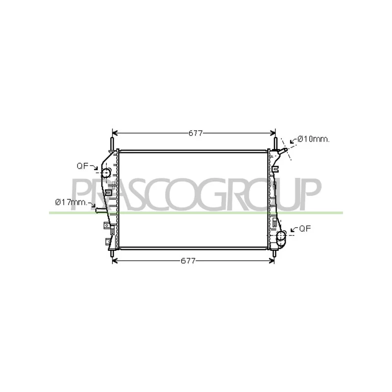 Radiateur, refroidissement du moteur PRASCO FD107R005