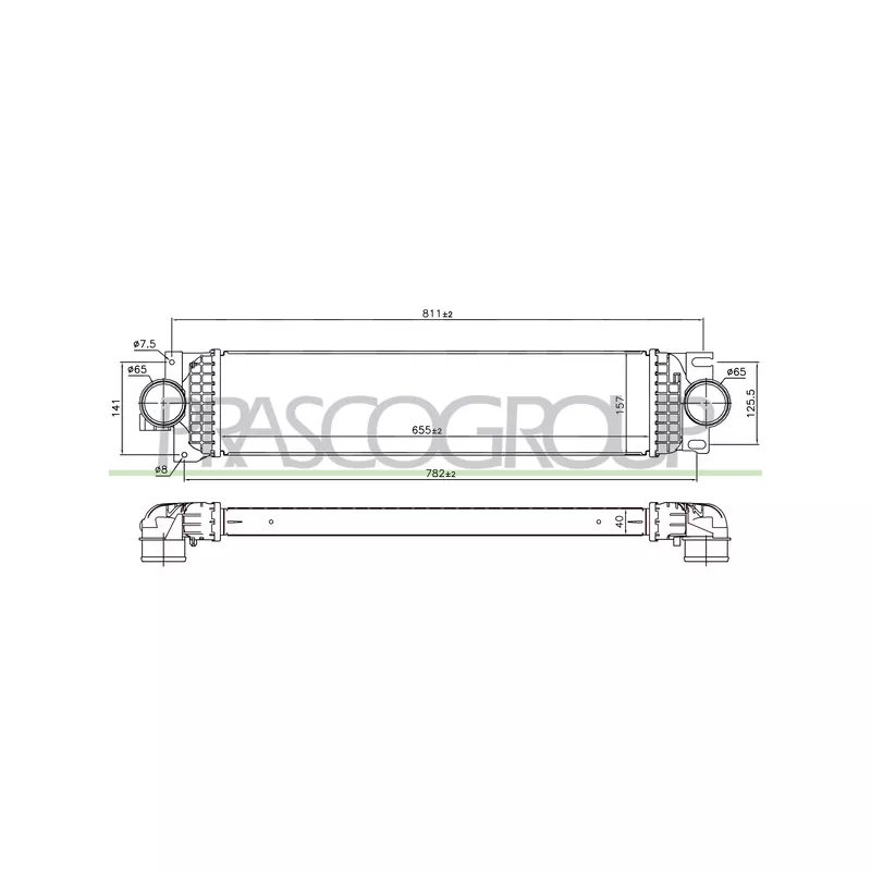 Intercooler, échangeur PRASCO FD114N004