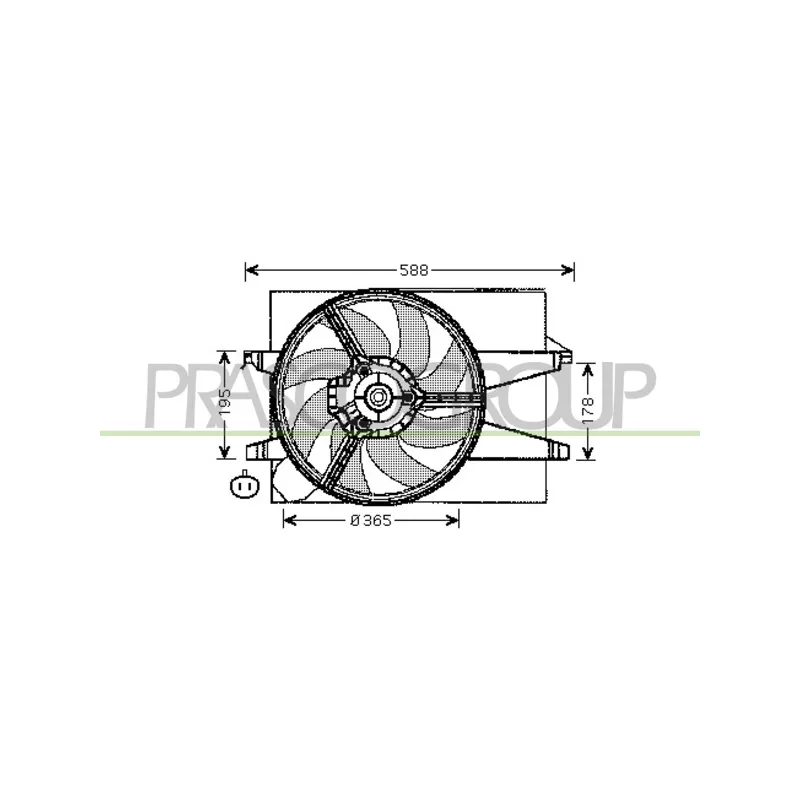 Ventilateur, refroidissement du moteur PRASCO FD340F002