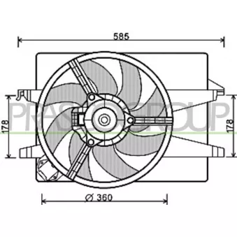 Ventilateur, refroidissement du moteur PRASCO FD340F005