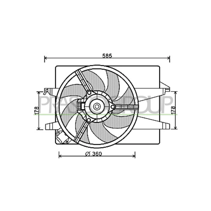 Ventilateur, refroidissement du moteur PRASCO FD340F005