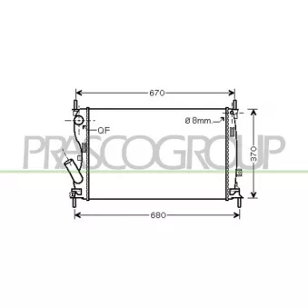 Radiateur, refroidissement du moteur PRASCO FD340R005