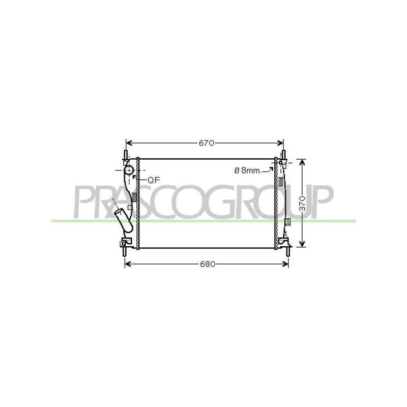 Radiateur, refroidissement du moteur PRASCO FD340R005
