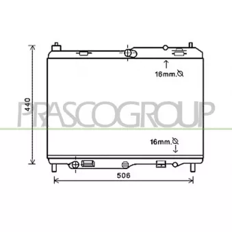 Radiateur, refroidissement du moteur PRASCO FD342R001