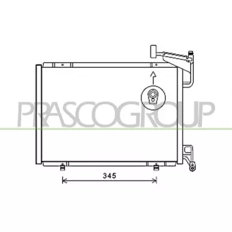 Condenseur, climatisation PRASCO FD344C005