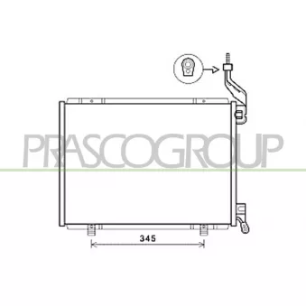 Condenseur, climatisation PRASCO FD344C006
