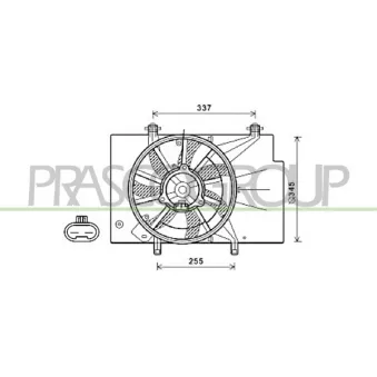 Ventilateur, refroidissement du moteur PRASCO FD344F003