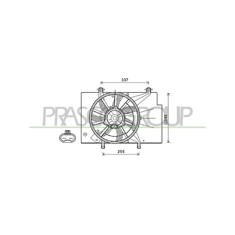 Ventilateur, refroidissement du moteur PRASCO FD344F003