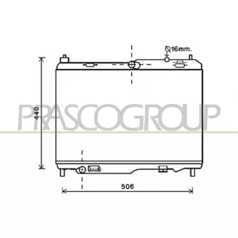 Radiateur, refroidissement du moteur PRASCO FD344R002