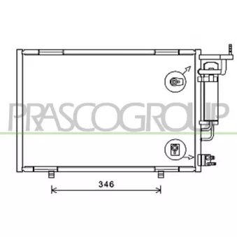 Condenseur, climatisation PRASCO FD346C001
