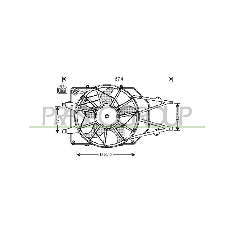 Ventilateur, refroidissement du moteur PRASCO FD420F003