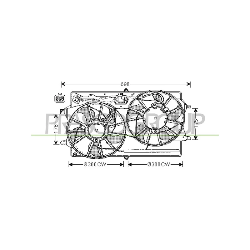 Ventilateur, refroidissement du moteur PRASCO FD420F007