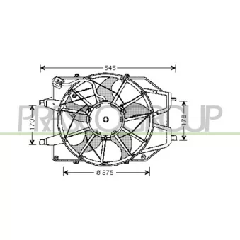 Ventilateur, refroidissement du moteur PRASCO FD420F009