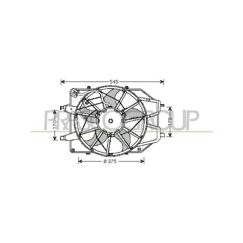 Ventilateur, refroidissement du moteur PRASCO FD420F009