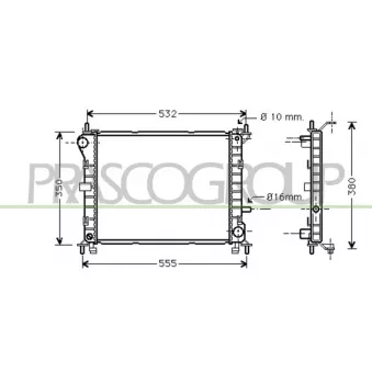 Radiateur, refroidissement du moteur PRASCO FD420R001