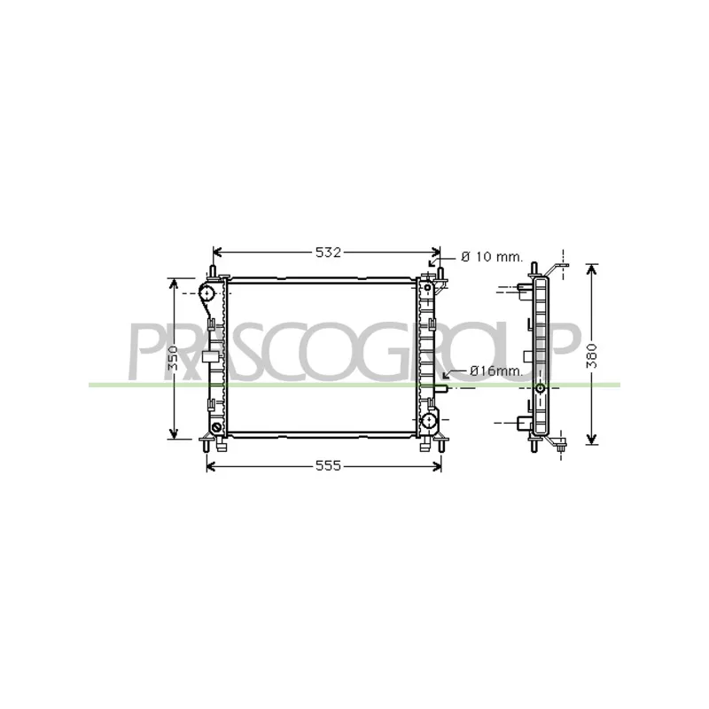 Radiateur, refroidissement du moteur PRASCO FD420R001