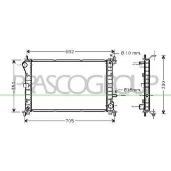 Radiateur, refroidissement du moteur PRASCO FD420R002