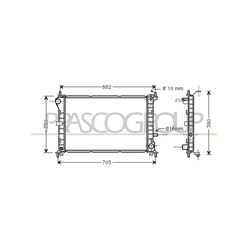 Radiateur, refroidissement du moteur PRASCO FD420R002