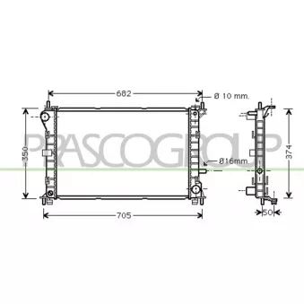 Radiateur, refroidissement du moteur PRASCO FD420R004