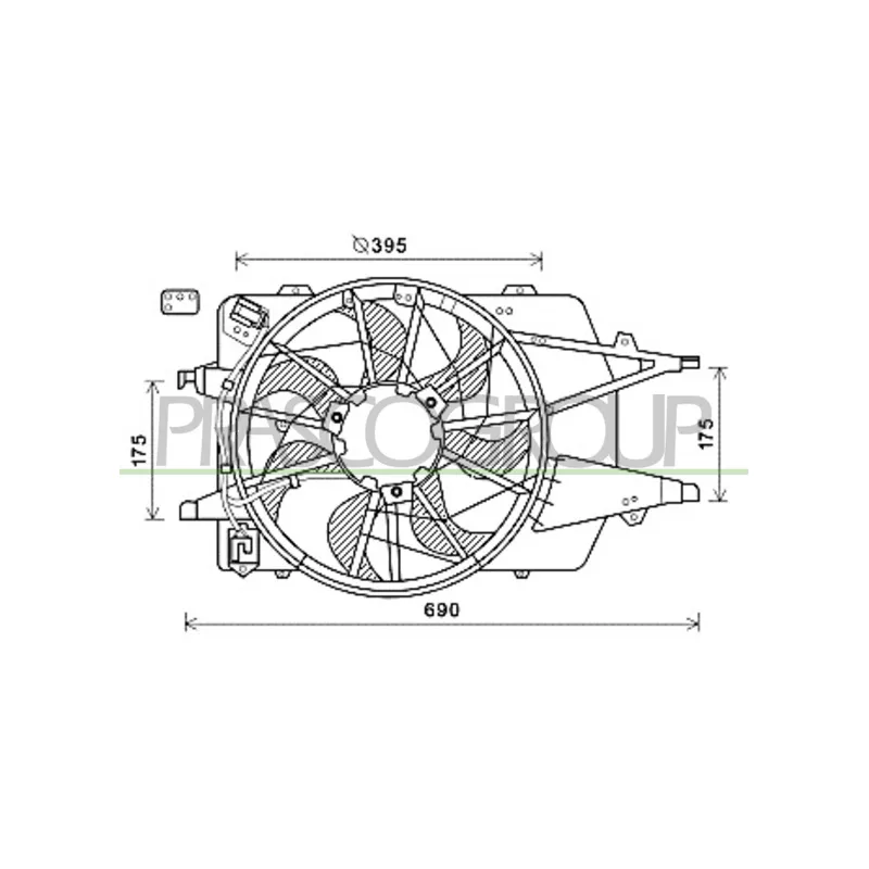 Ventilateur, refroidissement du moteur PRASCO FD422F004