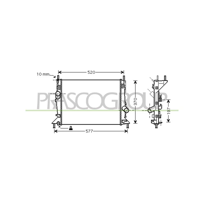 Radiateur, refroidissement du moteur PRASCO FD424R006
