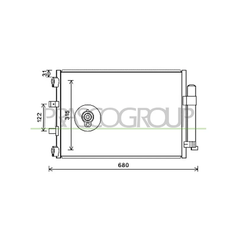 Condenseur, climatisation PRASCO FD428C002