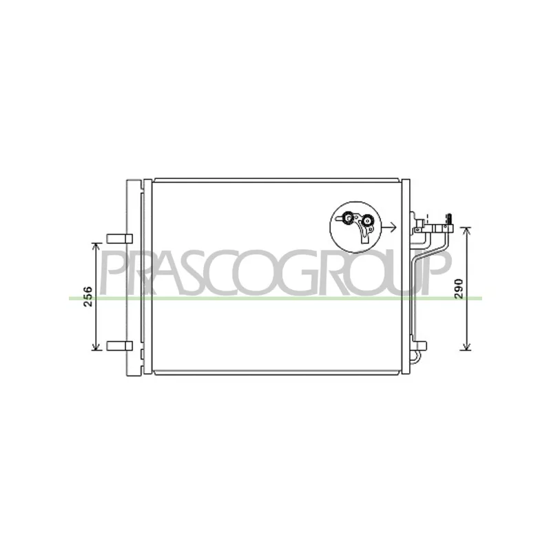 Condenseur, climatisation PRASCO FD428C003