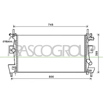 Radiateur, refroidissement du moteur PRASCO FD428R002