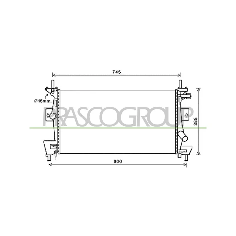 Radiateur, refroidissement du moteur PRASCO FD428R002