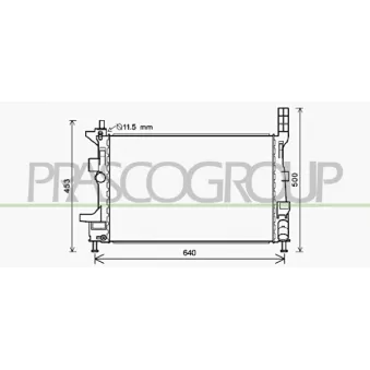 Radiateur, refroidissement du moteur PRASCO FD428R003