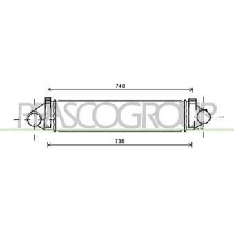 Intercooler, échangeur PRASCO FD730N004