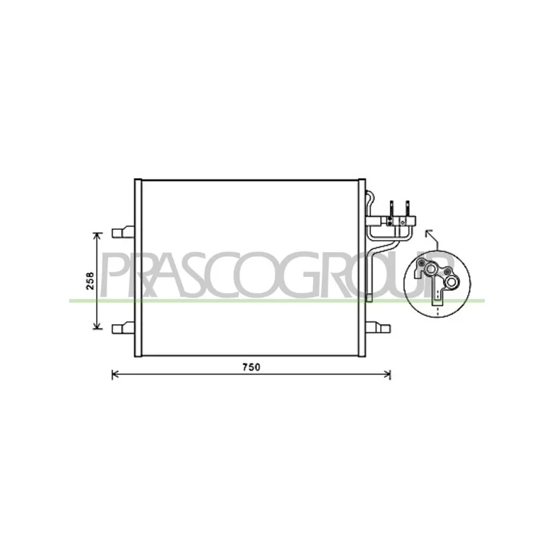 Condenseur, climatisation PRASCO FD802C001