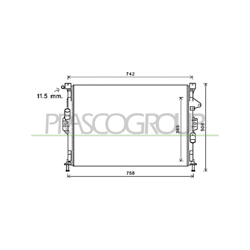 Radiateur, refroidissement du moteur PRASCO FD802R002