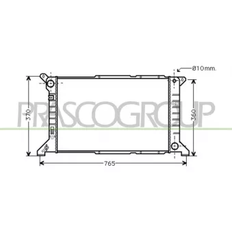 Radiateur, refroidissement du moteur PRASCO FD908R004