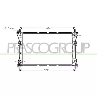 Radiateur, refroidissement du moteur PRASCO FD910R001
