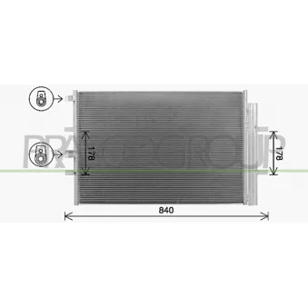 Condenseur, climatisation PRASCO FD912C002