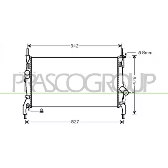 Radiateur, refroidissement du moteur PRASCO FD912R002