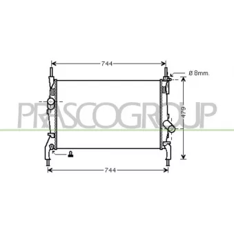 Radiateur, refroidissement du moteur PRASCO FD912R003