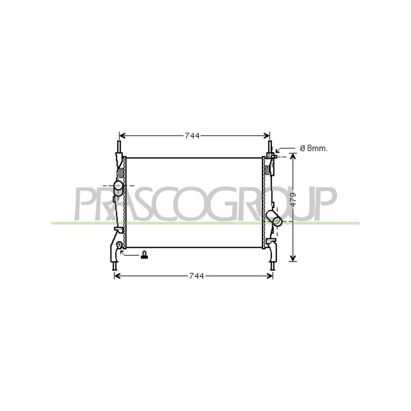 Radiateur, refroidissement du moteur PRASCO FD912R003