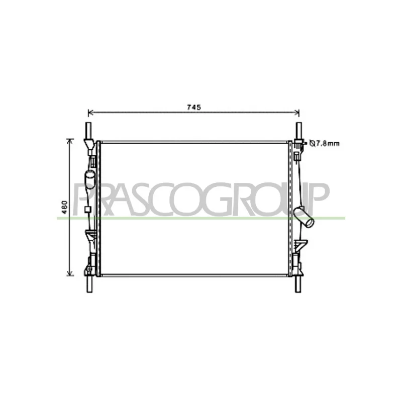 Radiateur, refroidissement du moteur PRASCO FD912R004