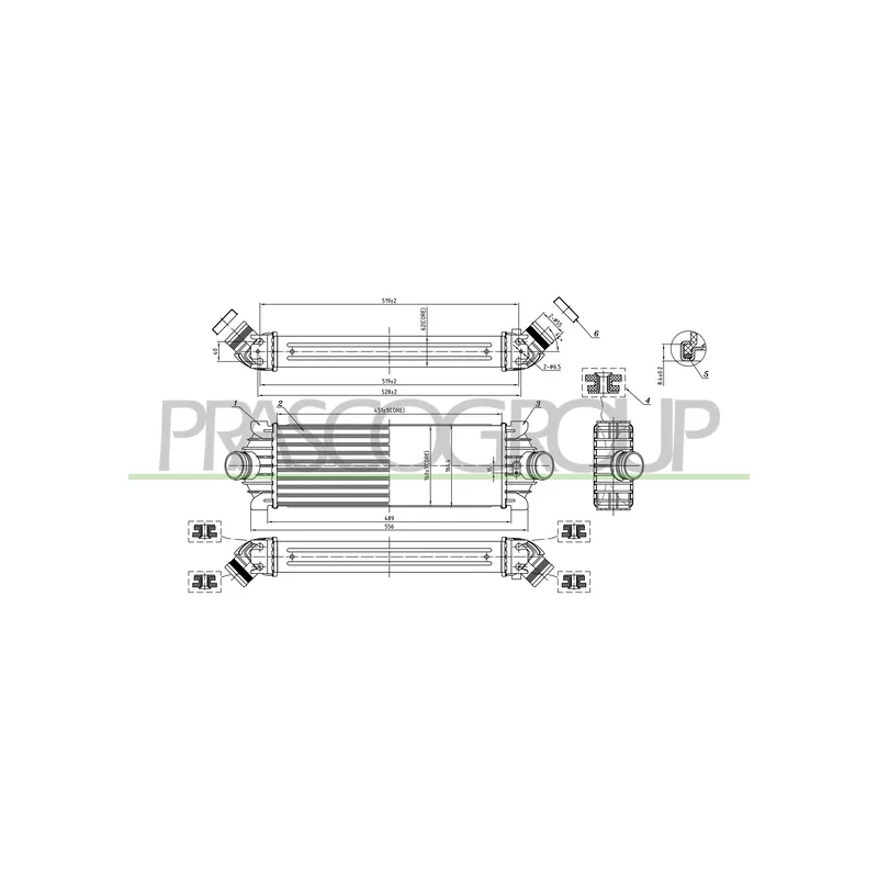 Intercooler, échangeur PRASCO FD913N001