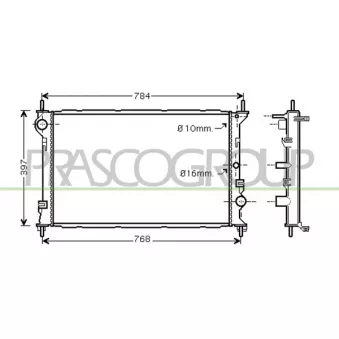 Radiateur, refroidissement du moteur PRASCO FD930R002