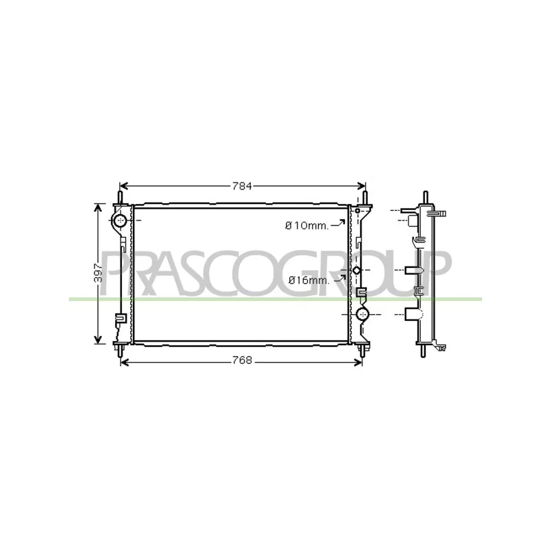 Radiateur, refroidissement du moteur PRASCO FD930R002