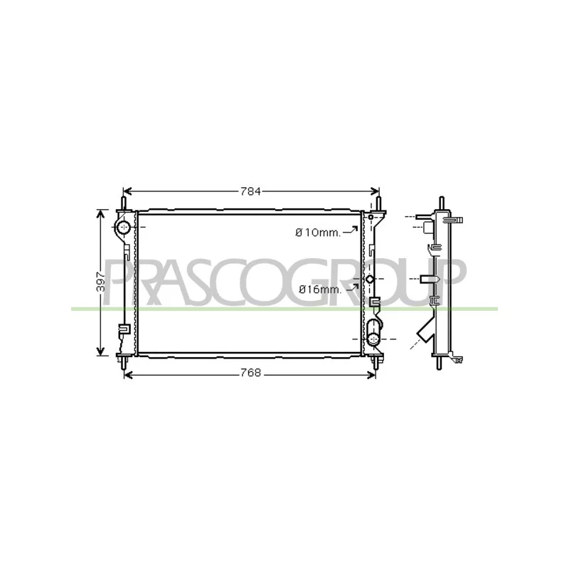 Radiateur, refroidissement du moteur PRASCO FD930R003