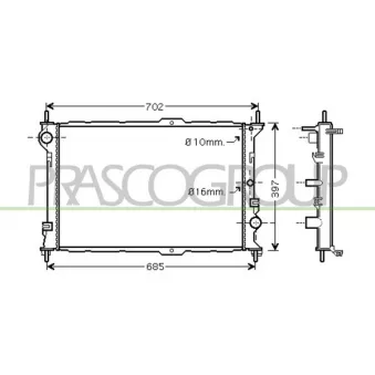 Radiateur, refroidissement du moteur PRASCO FD930R004