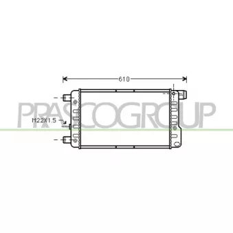Radiateur, refroidissement du moteur PRASCO FT017R001