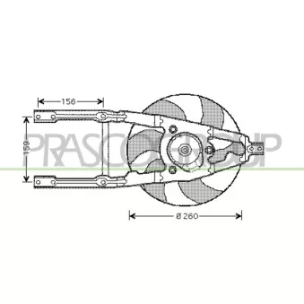 Ventilateur, refroidissement du moteur PRASCO FT019F002